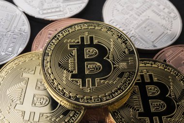 Altın bitcoin paralar - dünyanın sanal para