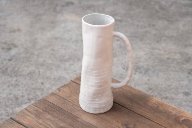 Boş Japon el yapımı seramik kupa