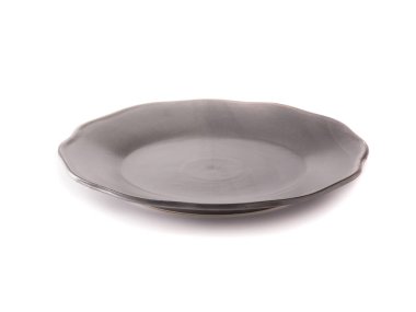 Beyaz arka plan üzerinde izole gri plaka.