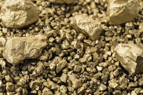 Rich background full of gold chunks and pieces