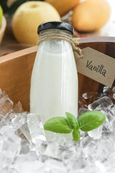 Vanilla Smoothie Superfoods Health Detox Diet Food Concept — Stock Photo, Image
