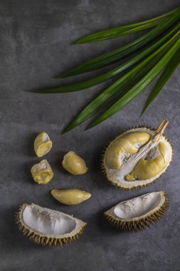 Durian tatlı meyve diyet beslenme madde konsepti ile için.