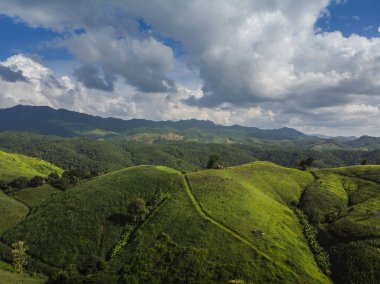 Tayland Dağı'nda Mısır Sanayi. Uçağı hava fotoğrafı.