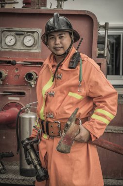 Lampang Tayland 30 Ağustos 2018, Eğitim ve uygulama yangın önleme planları, Lpg gaz depolama.