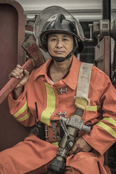 兰邦泰国 2018年8月30日 培训和实践防火计划 液化石油气储存 — 图库照片