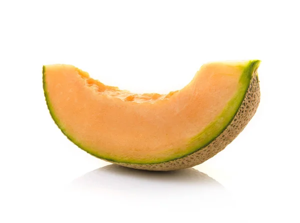 Bit av japanska meloner, orange melon eller cantaloupemelon med — Stockfoto