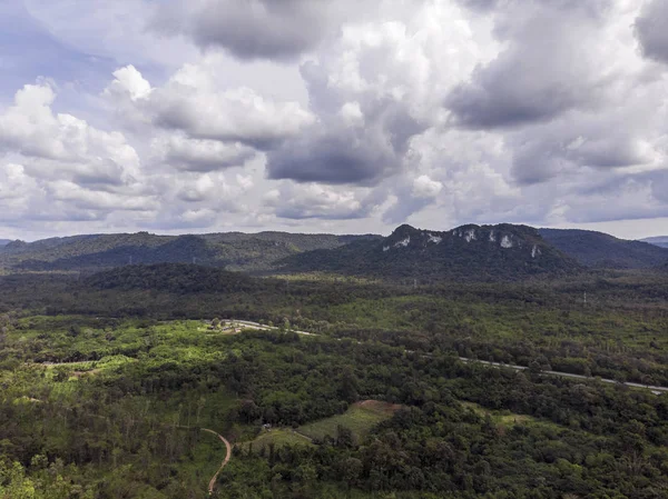 Yeşil orman ve Tayland kırsal yoluyla Yol, Top v