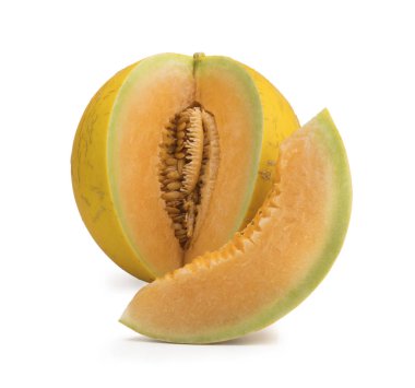 Kavun beyazda izole edilmiş.