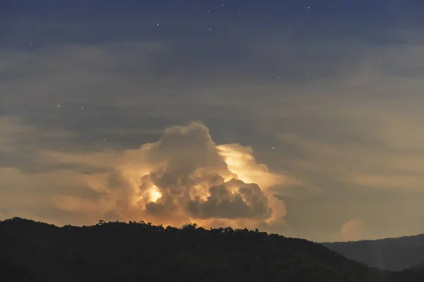 Thunderstorm Clouds with Lightning