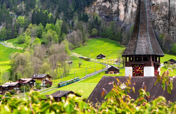 Amazing Landscape Village Lauterbrunnen Switzerland Europe — Stock Photo, Image