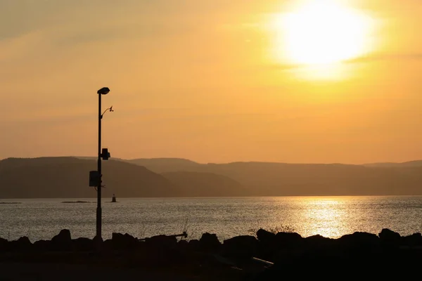 Sunset at Trondheim fjord — Stock Photo, Image