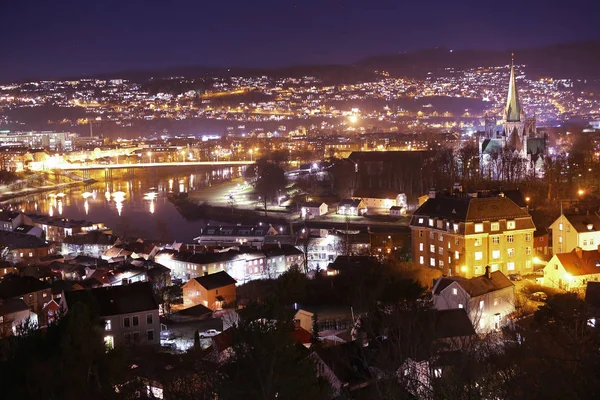 Nighty Trondheim, Norge — Stockfoto