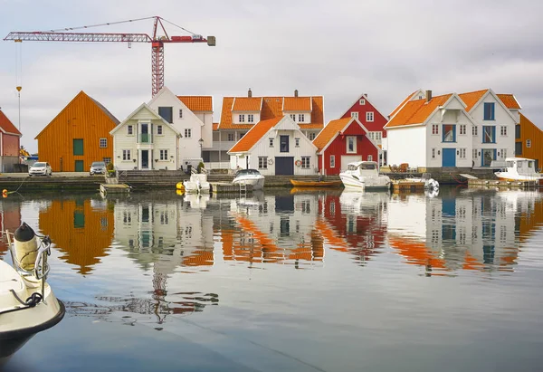 Norwegische Stadt skudeneshavn — Stockfoto