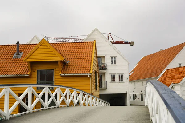 Norwegische Stadt skudeneshavn — Stockfoto