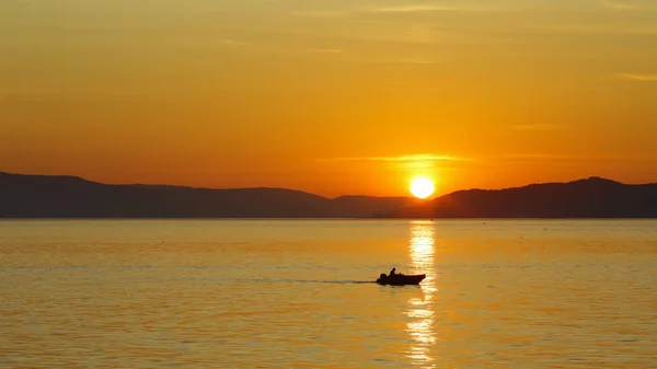 Sunset at Trondheim fjord — Stock Photo, Image