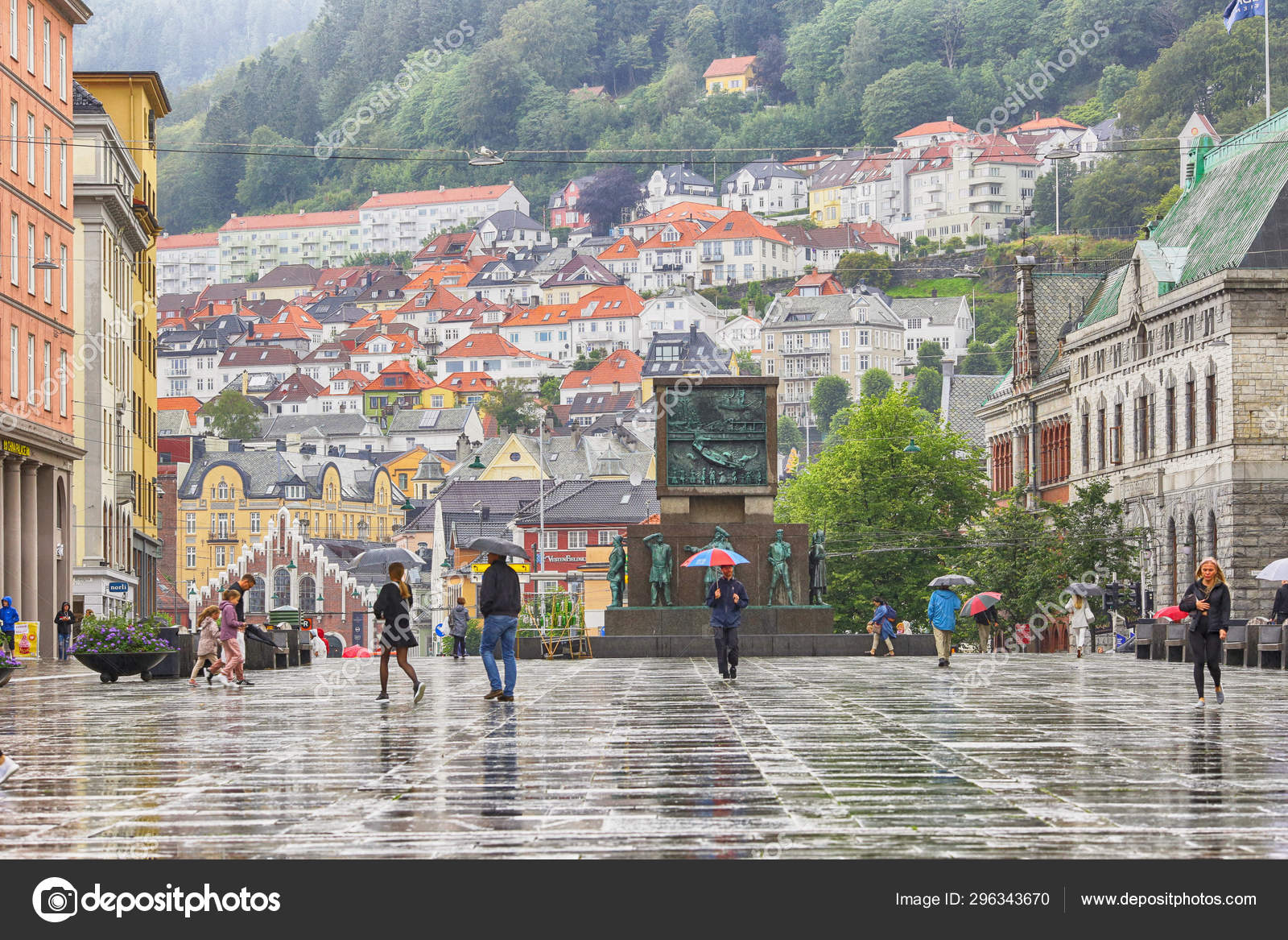 ベルゲンの雨 ストックエディトリアル用写真 C Liramaigums