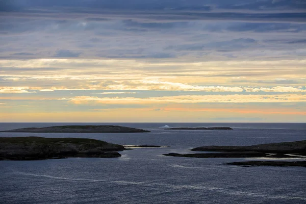 Norveç Denizinde Gün Batımı Svesfjord Dan Manzara — Stok fotoğraf