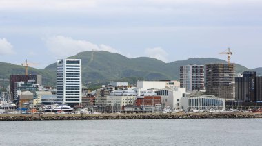 Bodoe, Norveç 07 / 19 / 2020 Norveçli Bodoe kasabasının panoraması 