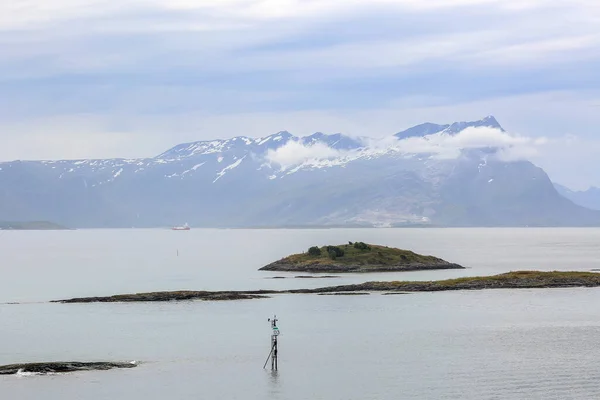 Νορβηγική Ακτή Θέα Του Saltfjord — Φωτογραφία Αρχείου