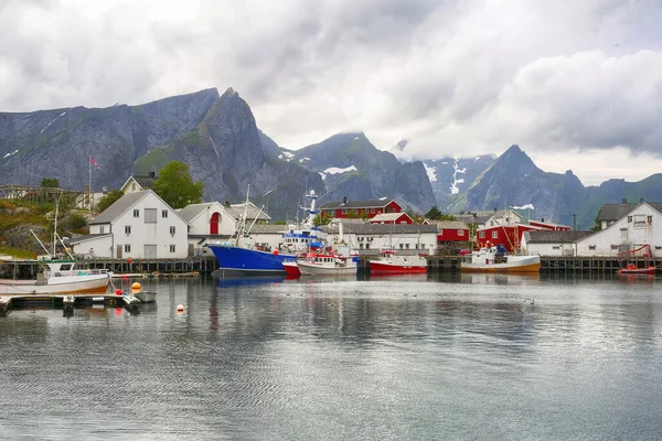 Marina Hamnoeya Nachází Lofoten Ostrovy Norsko — Stock fotografie