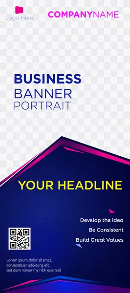 Vertikal Banner Business Firma Website Header Tags Web Commercial Portrait — Stockvektor