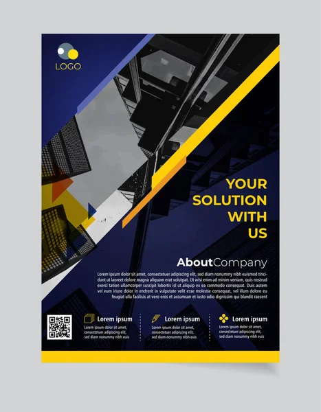  Tasarım broşür iş şablonu basit Modern ve zarif ve yazdırma ve yayımlama iş veya şirket iş için kullanımı kolay