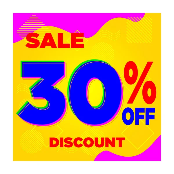 Sale Yellow Blue Discount — Stock Vector