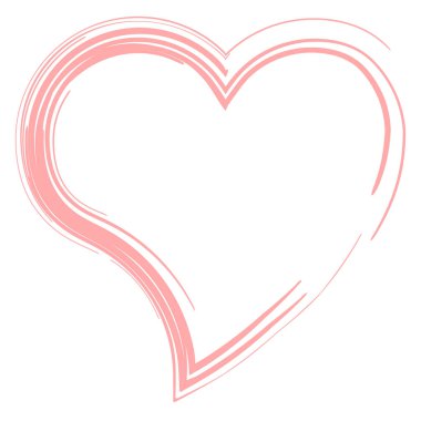 Beyaz arka plan üzerinde izole kırmızı kalp sınır. Aşk ve tutku kavramı. Vektör çizim Eps10 kutsal kişilerin resmi tatil Sevgililer gün baba gün anneler günü düğün için güzel bir gün ve daha birçok