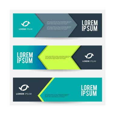 Vektör geometrik set Banner Web şablonu abtract_infographic