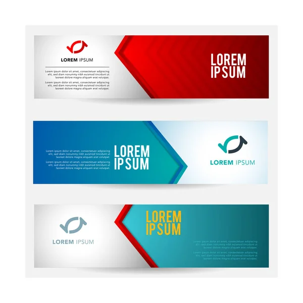 Vektör geometrik set Banner Web şablonu abtract_gradient