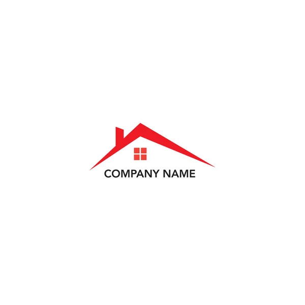 Simple Logo House Company Building Home Property Real Estate Contractor — Stock Vector