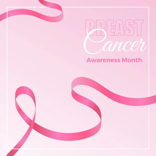 Ευαισθητοποίηση Για Τον Καρκίνο Του Μαστού Φορέας Κορδέλα Οκτωβρίου — Διανυσματικό Αρχείο