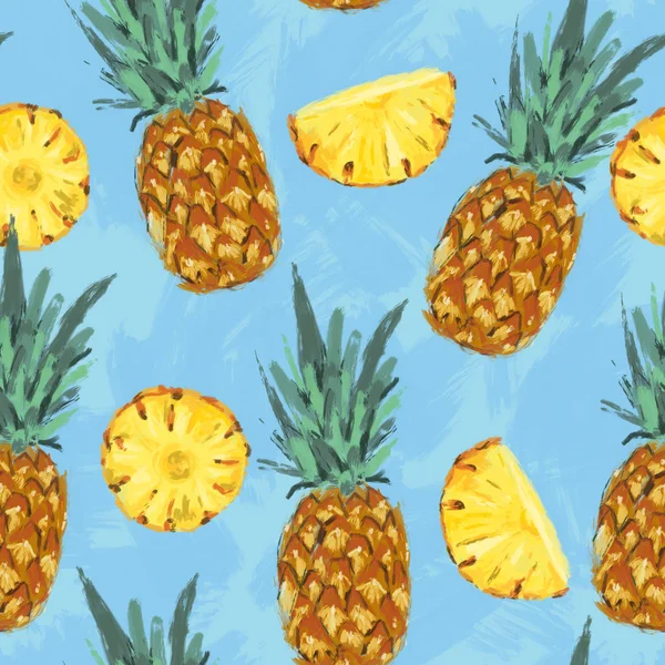 Senza soluzione di continuità estate ananas modello astratto — Foto Stock