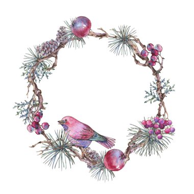 Noel Vintage çiçek çelenk, elma ile yeni yıl dekorasyon