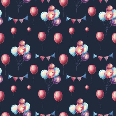 Sulu Boya renkli hava balonları ve parti çelenk sorunsuz Pat