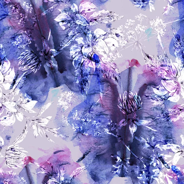 Watercolor abstract seamless pattern with hand painted artistic — Stock Photo, Image