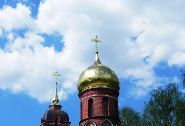 Beautiful Russian Church Easter Spring Somewhere Heart Russia Shot Sunny — Stock Photo, Image