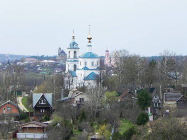 St. pafnutyev Borovsky Manastırı. Kaluga bölgesi. Kutsal bir yer, tatil, Paskalya, Bahar, çan, kilise, kilise.