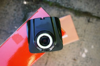 Araba video kamera görüntü. Araç sürüş sırasında trafik durumu kaydetmek için video kaydedici. Otomobil ve kamyon hem de kullanılabilir.