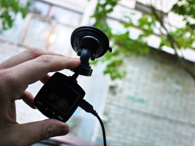 Araba video kamera görüntü. Araç sürüş sırasında trafik durumu kaydetmek için video kaydedici. Otomobil ve kamyon hem de kullanılabilir.