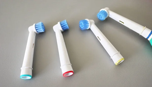 Spare Brush Heads Electric Toothbrush Clean Much More Effectively Conventional — Stock Photo, Image