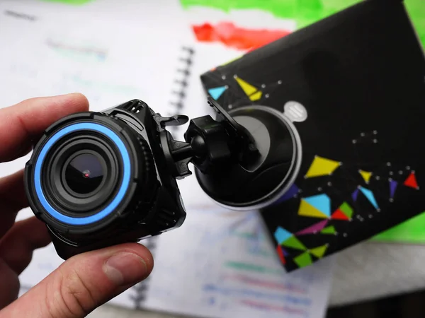 Автомобільний Відеокамерний Дисплей Вони Використовуються Встановлення Всередині Автомобіля Запису Відбувається — стокове фото