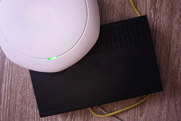 Router Your Wireless Home Office Internet Switch Connect Internet Wiren — Stock Photo, Image
