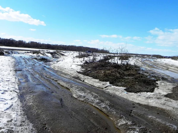 Çöp, şişeler, çamur bahar. Çevre felaketi.