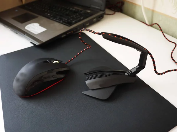 Mouse Computer Giocatori Può Essere Utilizzato Nei Giochi Personal Computer — Foto Stock