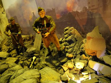 Berlin Muharebesi Müzesi. Nazi Almanyası 'nın başkentinin yakalanması için kanlı savaş. Detaylar ve yakın çekim.