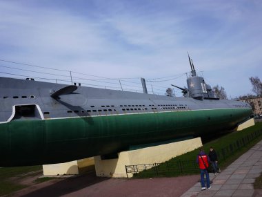 Denizaltı Müzesi, Sankt Petersburg, Rusya. Bu denizaltı ilginç bir müze dönüştürülür.