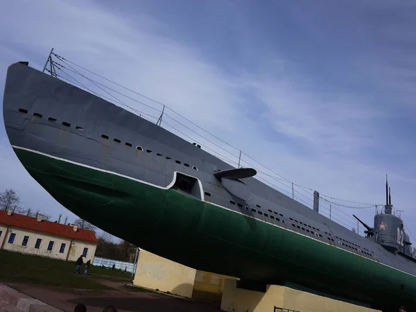 Submarine Museum Sint Petersburg Rusland Deze Onderzeeër Omgezet Een Interessant — Stockfoto