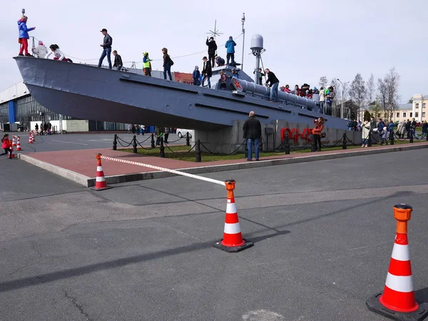 Museo Submarino San Petersburgo Rusia Este Submarino Convertido Interesante Museo — Foto de Stock