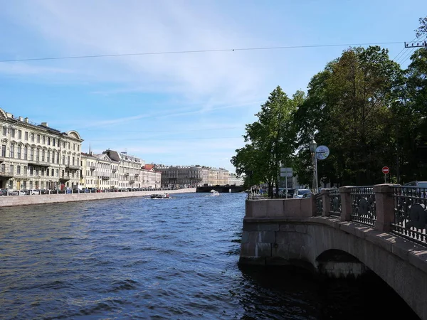 Río Neva San Petersburgo Rusia Magníficos Edificios Arquitectura Antigua Hermosa — Foto de Stock